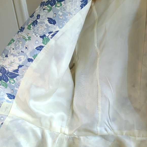 Vintage silk‎ skirt suit set floral - Picture 4 of 14